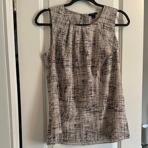 Ann Taylor Elegant Brown and Cream Women's Top